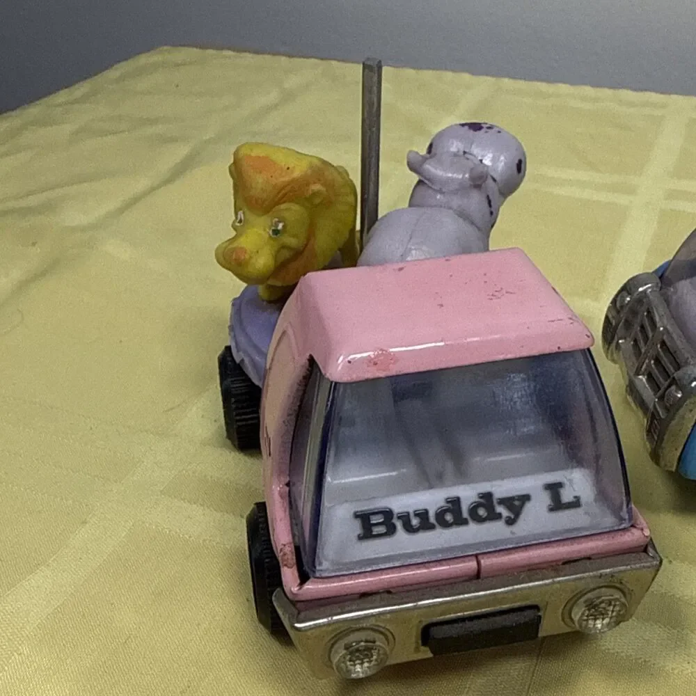 Buddy L Pressed Steel Brute Pink Merry Go Round Truck 4909 Pan Am Cargo Monkey - Picture 3 of 16